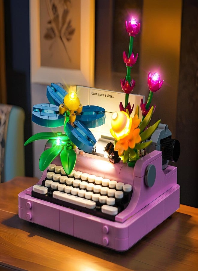 BrickBling LED Light Compatible with Lego Creator 3 in 1 Typewriter with Flowers, Creative Lighting Kit Compatible with Lego 31169-No Model Included - Image 1